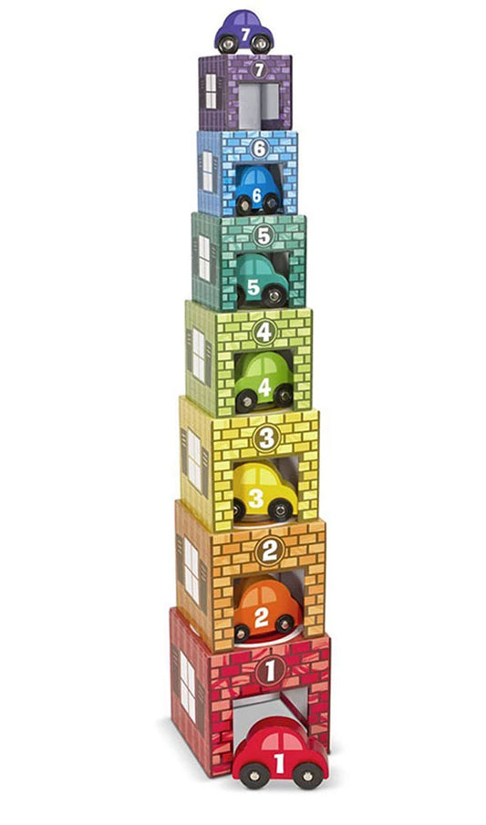 Nesting & Sorting Garages & Cars - Best Early Learning Toys for Babies - US 3317
