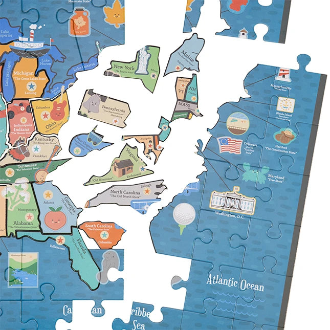 Giant 100 Piece USA Map Puzzle - Best for Ages 5 to 6 - US 5812