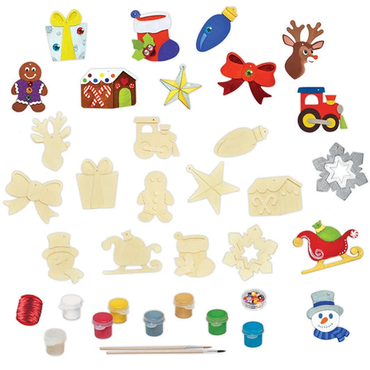 Works of Ahhh 12 pc Holiday Ornaments - Best Arts & Crafts for Babies - US 0893