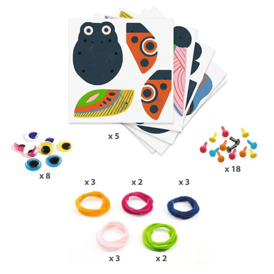 Fuzzy Bugs 3D Collage - Best Arts & Crafts for Ages 3 to 10 - US 8292