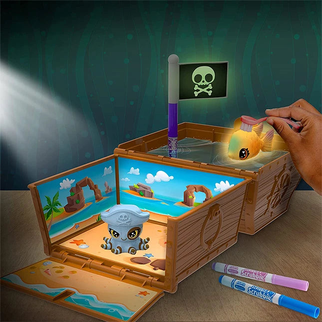 Scribble Scrubbie Pets Glow - Ocean Treasure Chest - US 3221