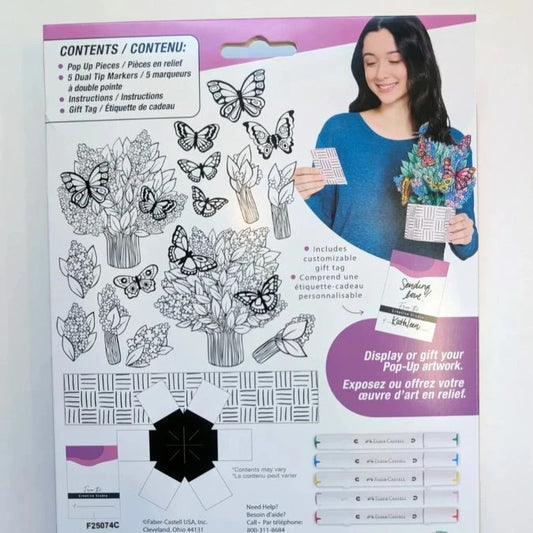 Pop Up Coloring Bouquet - Butterfly Bush - - Fat Brain Toys - US 8273