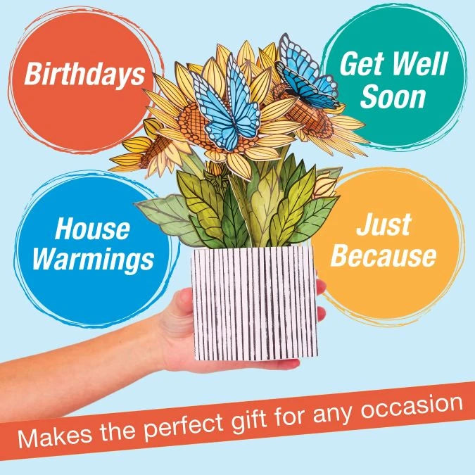 Pop Up Coloring Bouquet - Sunflowers & Butterflies - - Fat Brain Toys - US 3255