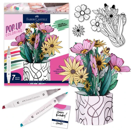 Pop Up Coloring Bouquet - Wildflower Bunch - - Fat Brain Toys - US 1452