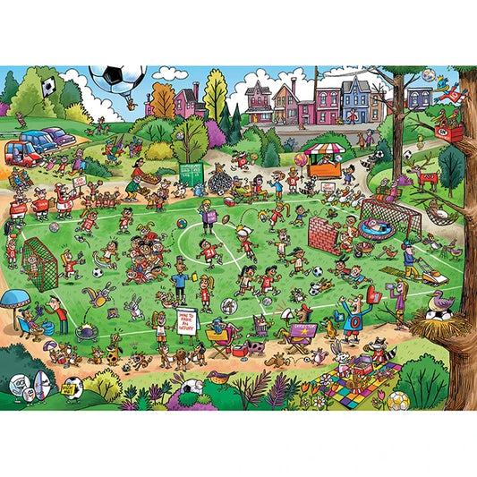 DoodleTown Offside Antics 1000 pc Puzzle - Best Puzzles for Babies - US 4755