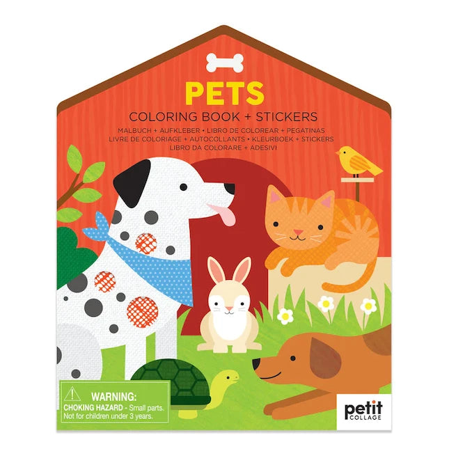 Pets Coloring Book and Stickers - Best Arts & Crafts for Ages 3 to 5 - US 7134
