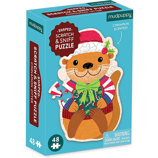 Cinnamon Otter 48 Piece Scratch and Sniff Shaped Mini Puzzle - US 7574