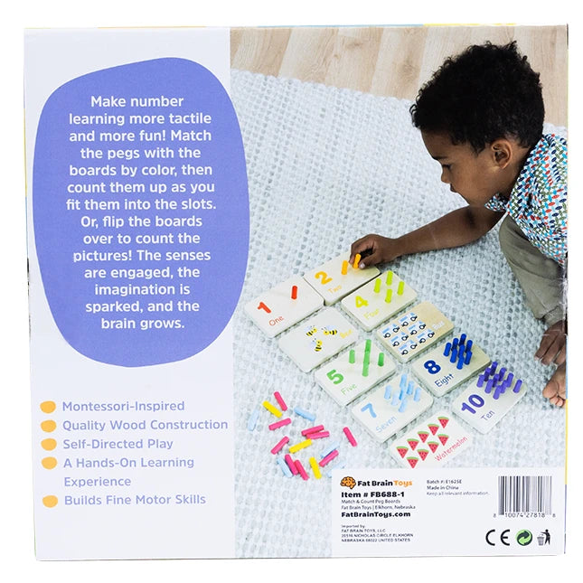 Match & Count Peg Boards - Best Early Learning Toys for Ages 3 to 5 - US 6553