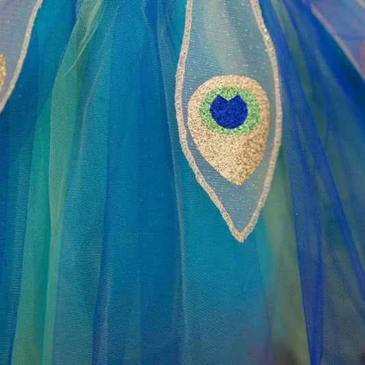 Pretty Peacock Dress & Headband - Size 5-6 - Best for Ages 5 to 6 - US 8518