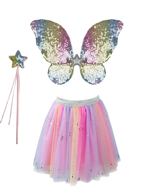 Rainbow Sequins Skirt, Wings & Wand - Best for Ages 3 to 5 - US 5256