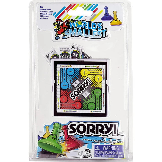 World's Smallest Sorry - Best Classic & Retro Toys for Ages 6 to 12 - US 7632