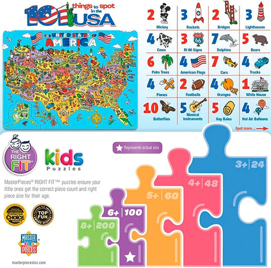 101 Things To Spot In The USA - 101 pc - Best for Ages 6 to 8 - US 3963