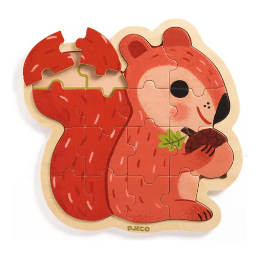 Puzzlo Nut Wooden Puzzle - 16 pc - Best Puzzles for Ages 3 to 5 - US 9435