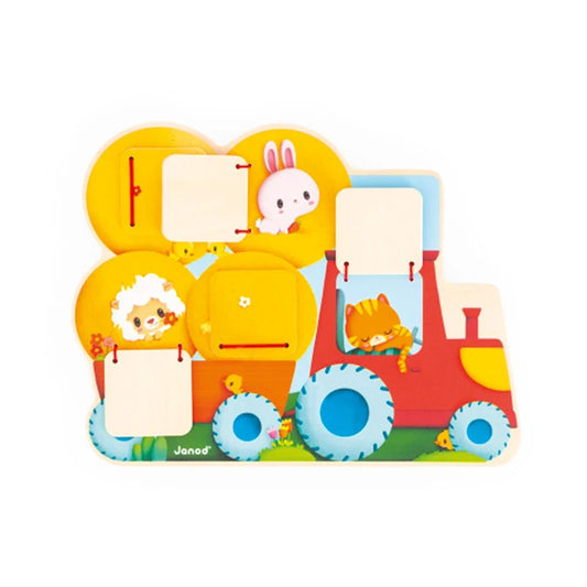 Farm Flip-And-Find Tractor Puzzle - - Fat Brain Toys - US 9110