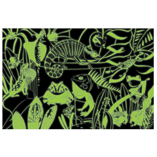100 Piece Glow in the Dark Puzzle - Frogs & Lizards - US 5412