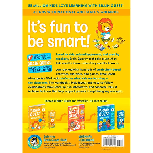 Brain Quest Math Workbook - Kindergarten - - Fat Brain Toys - US 2326