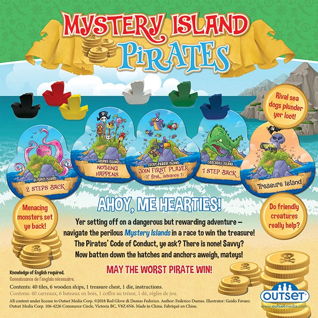 Mystery Island Pirates - Best Games for Ages 5 to 11 - Fat Brain Toys - US 5651