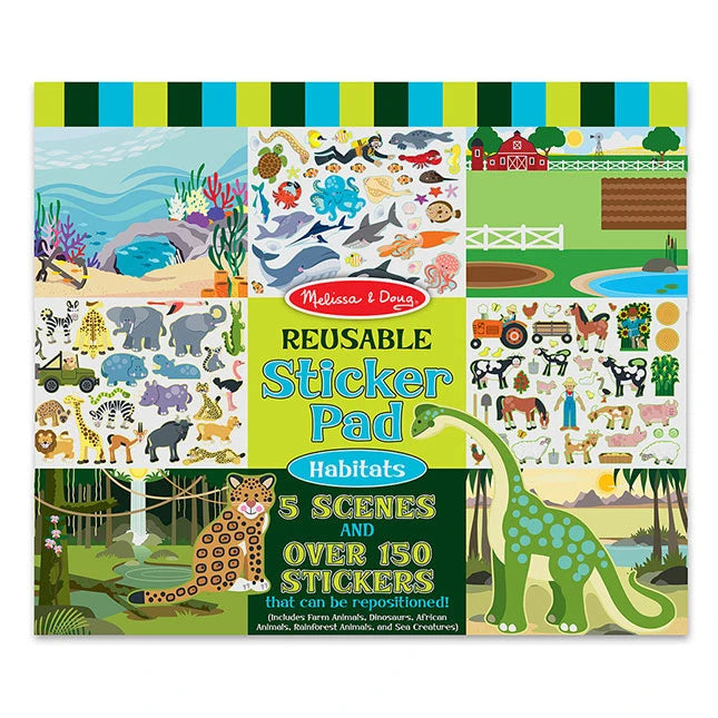 Habitats Reusable Sticker Book - Best Arts & Crafts for Ages 3 to 5 - US 2917