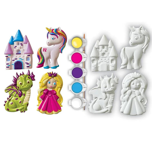 Magic & Make Believe Plaster Magnets 4 Pack - Best for Ages 4 to 10 - US 5071