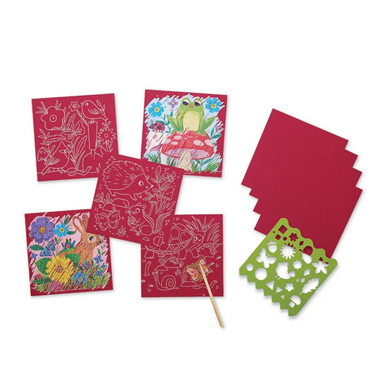 Sparkle Scratch Art - Garden - Best Arts & Crafts for Ages 5 to 10 - US 4028