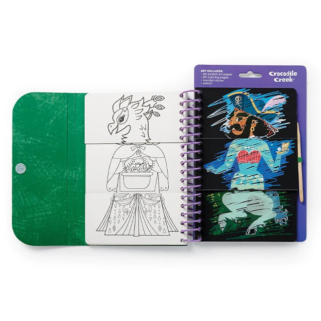 Mix & Match Scratch Art Coloring Flip Book - Fairytale Magic - US 4399