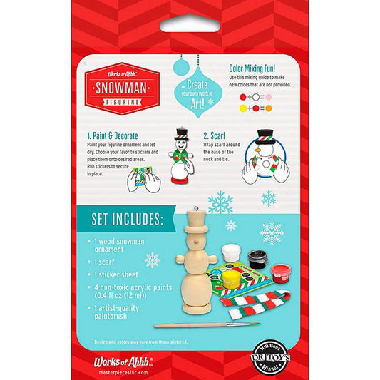 Works of Ahhh Snowman Wood Paint Set - Best for Ages 4 to 9 - US 2842