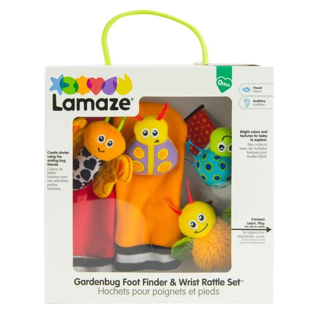 Lamaze Gardenbug Footfinder & Wrist Rattle Set - Best for Babies - US 0399