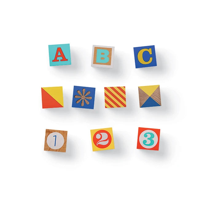 ABC - 123 Wood Blocks - Best Building & Construction for Ages 2 to 4 - US 4474
