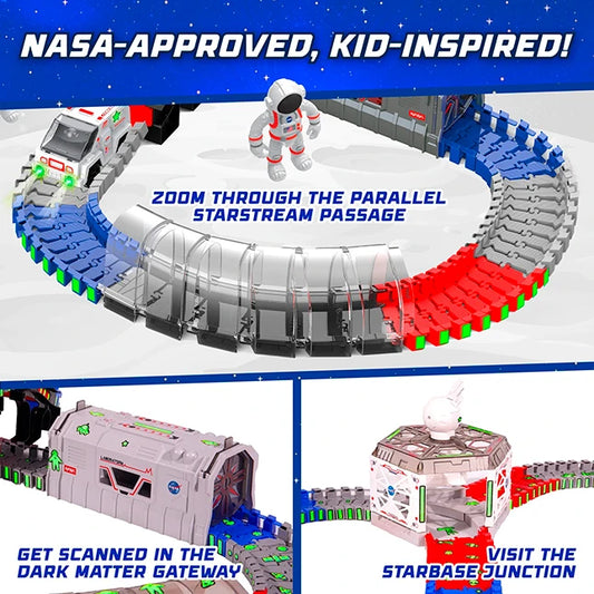 Lunar Loop NASA Space Tracks Playset 225 Pieces - - Fat Brain Toys - US 4979