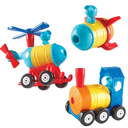 1-2-3 Build It Rocket-Train-Helicopter - Best for 2 year olds - US 5844
