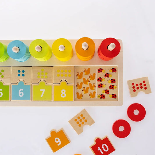 Match &amp; Stack Counting Board - Best Early Learning Toys for Babies - US 3823