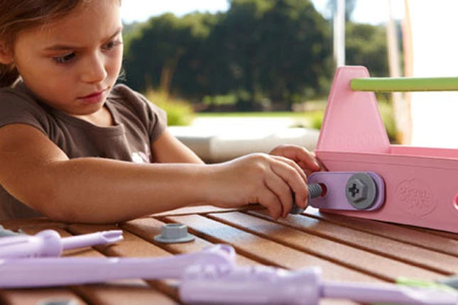 Green Toys Tool Set - Pink - Best Organic &amp; Green Toys for Babies - US 7617