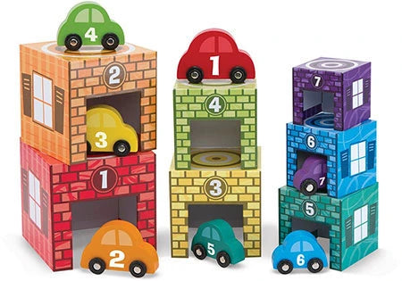 Nesting &amp; Sorting Garages &amp; Cars - Best Early Learning Toys for Babies - US 3317