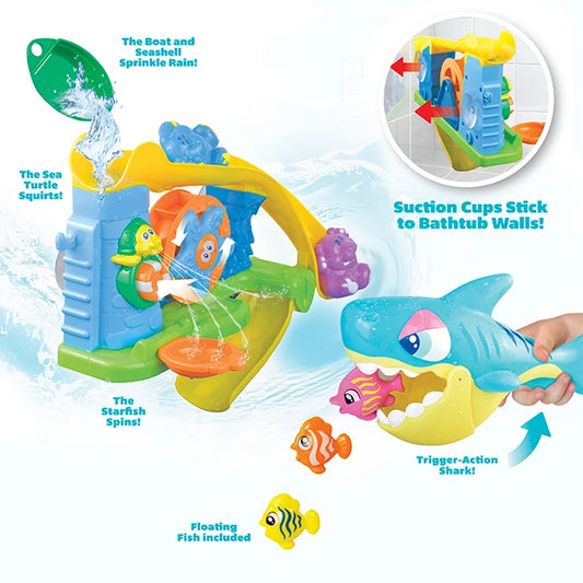Hungry Shark's Water Slide - Best Bath Toys for Ages 2 to 6 - US 8438
