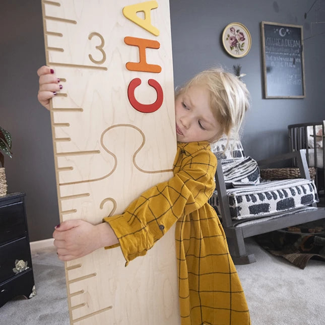 Personalized Wooden Ruler Growth Chart - - Fat Brain Toys - US 7160