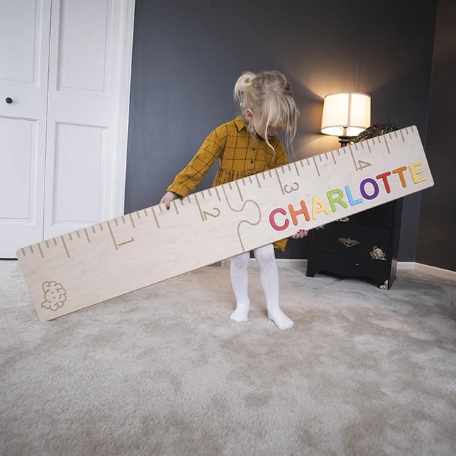 Personalized Wooden Ruler Growth Chart - - Fat Brain Toys - US 7160