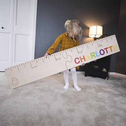 Personalized Wooden Ruler Growth Chart - - Fat Brain Toys - US 7160