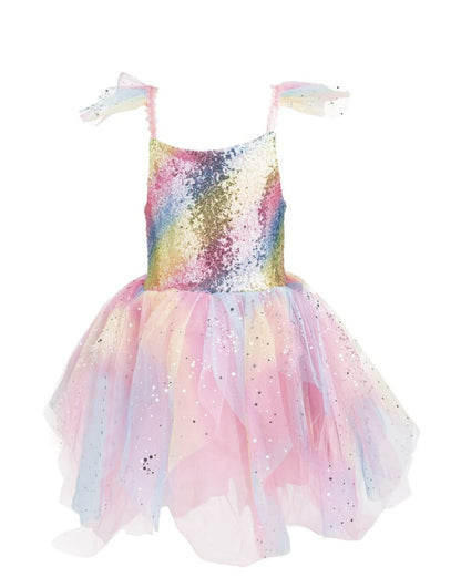 Rainbow Fairy Dress with Wings - Size 5-6 - Best for 5 year olds - US 4551