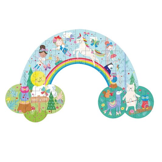 Rainbow Fairy Rainbow Shaped Puzzle - 80 pc - Best for Ages 4 to 5 - US 3184