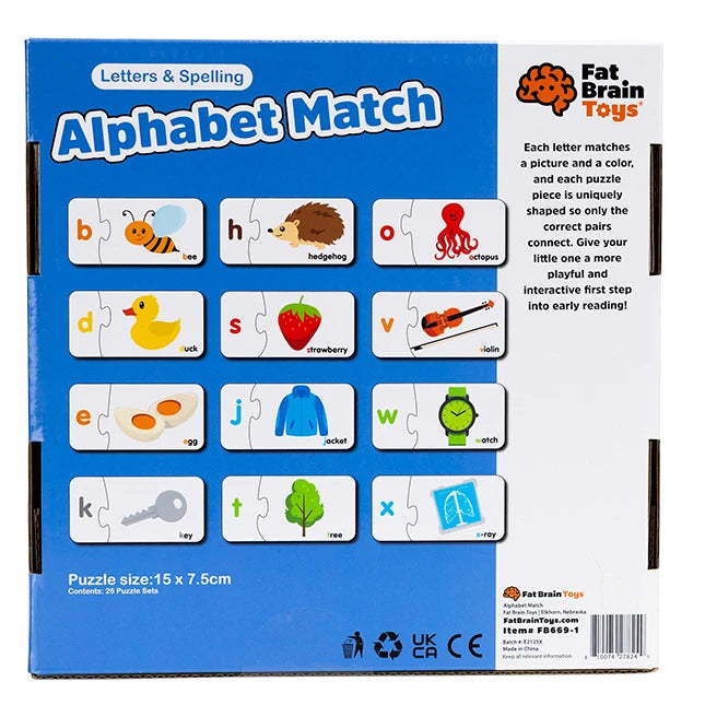 Alphabet Match - Best Early Learning Toys for Ages 3 to 6 - US 2921