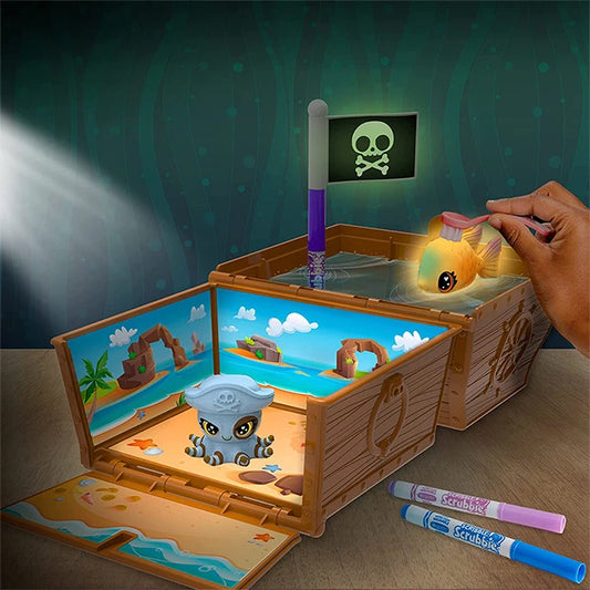 Scribble Scrubbie Pets Glow - Ocean Treasure Chest - US 3221