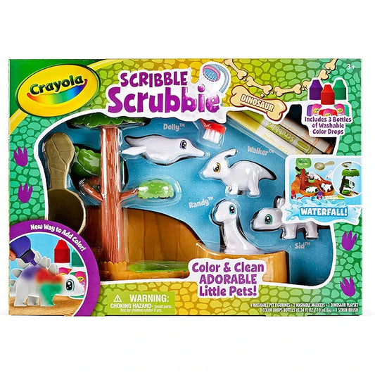 Scribble Scrubbie Pets Dinosaur Waterfall - - Fat Brain Toys - US 1193