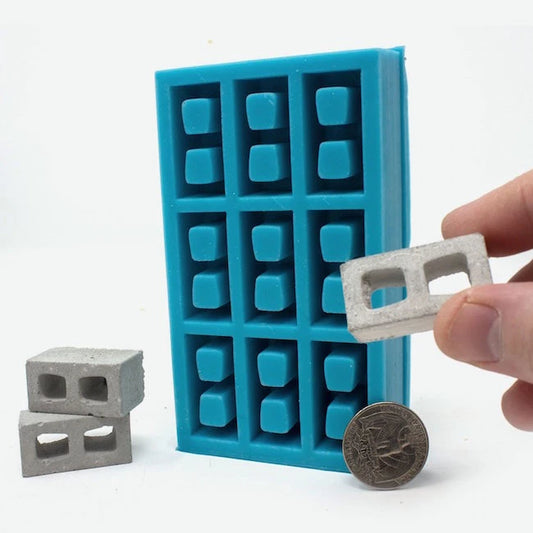 Mini Materials - 1:12 Scale Cinder Block Mold - Best for Ages 8 to 12 - US 2961
