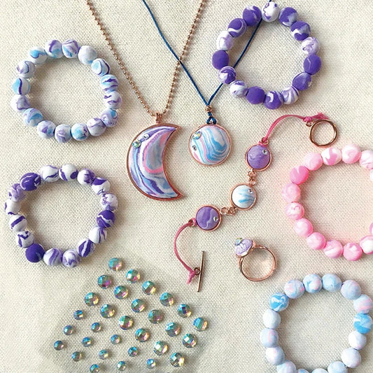 Wish Craft Marbled Moon Jewelry - Best Arts &amp; Crafts for Ages 8 to 12 - US 6577