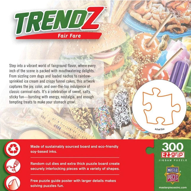 Trendz Fair Fare 300 pc EZ Grip Large Puzzle - - Fat Brain Toys - US 2119