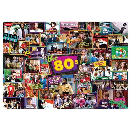 TV Time 80s Shows - 1000 pc Puzzle - - Fat Brain Toys - US 4787