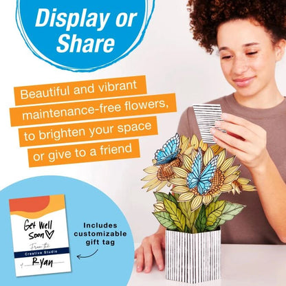 Pop Up Coloring Bouquet - Sunflowers &amp; Butterflies - - Fat Brain Toys - US 3255