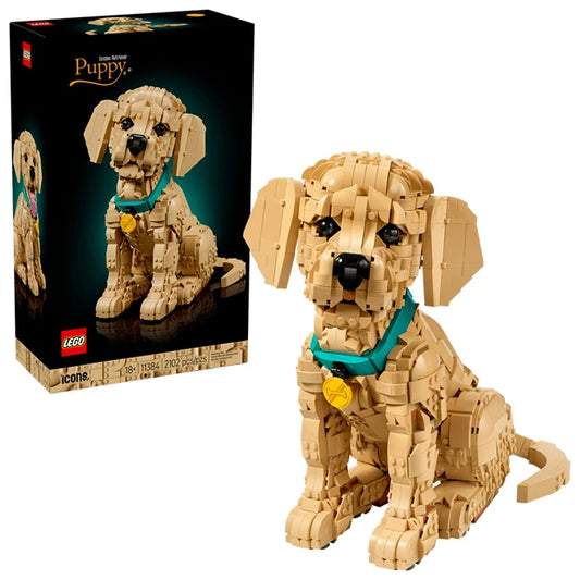 LEGO Icons - Golden Retriever Puppy - - Fat Brain Toys - US 0229