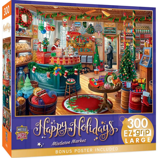 Mistletoe Market EZ Grip Large 300 pc Puzzle - - Fat Brain Toys - US 7969