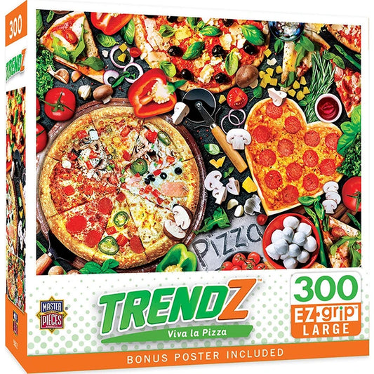 Trendz Viva la Pizza - 300 pc EZ-Grip Puzzle - - Fat Brain Toys - US 0460